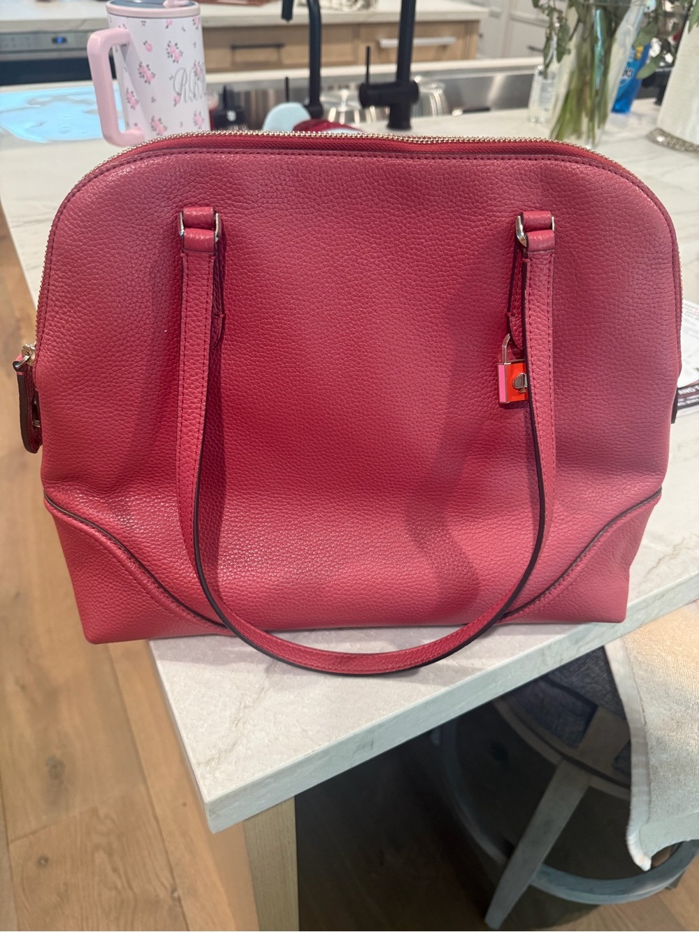 Kate Spade Cherry Red Pebbled Leather Tote